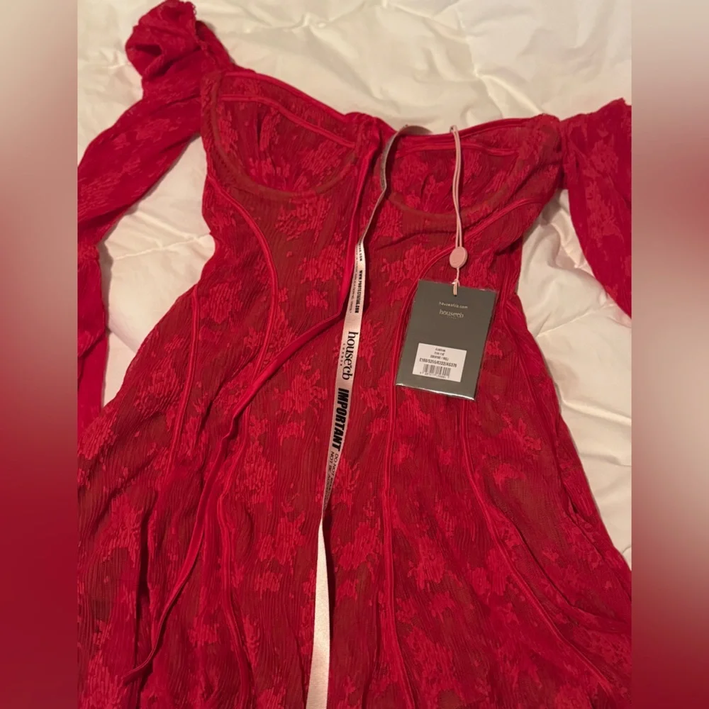 (NEW) House of CB Analissa Scarlet Lace Corset Dress – NWT - Picture 4 of 10